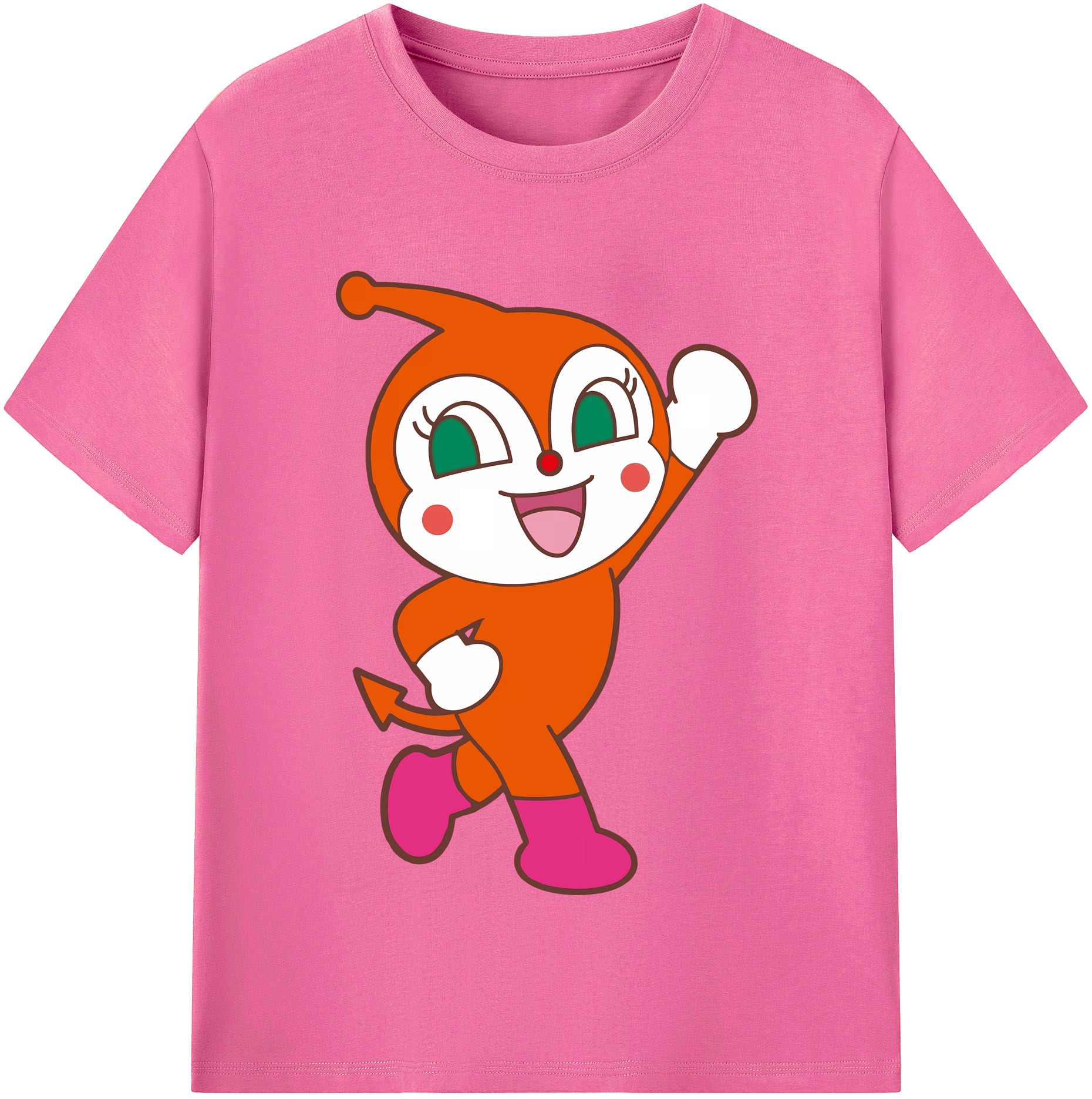 （画像用） アンパンマン Anpanman レディースカジュアルプリントTシャツ（綿100％）